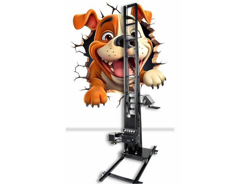 Nos machines 3 Imprimante murale TPP-1000 – impression originale d’un chien amusant sortant d’une armure